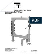 45-Inch English Wheel: Operating Instructions and Parts Manual