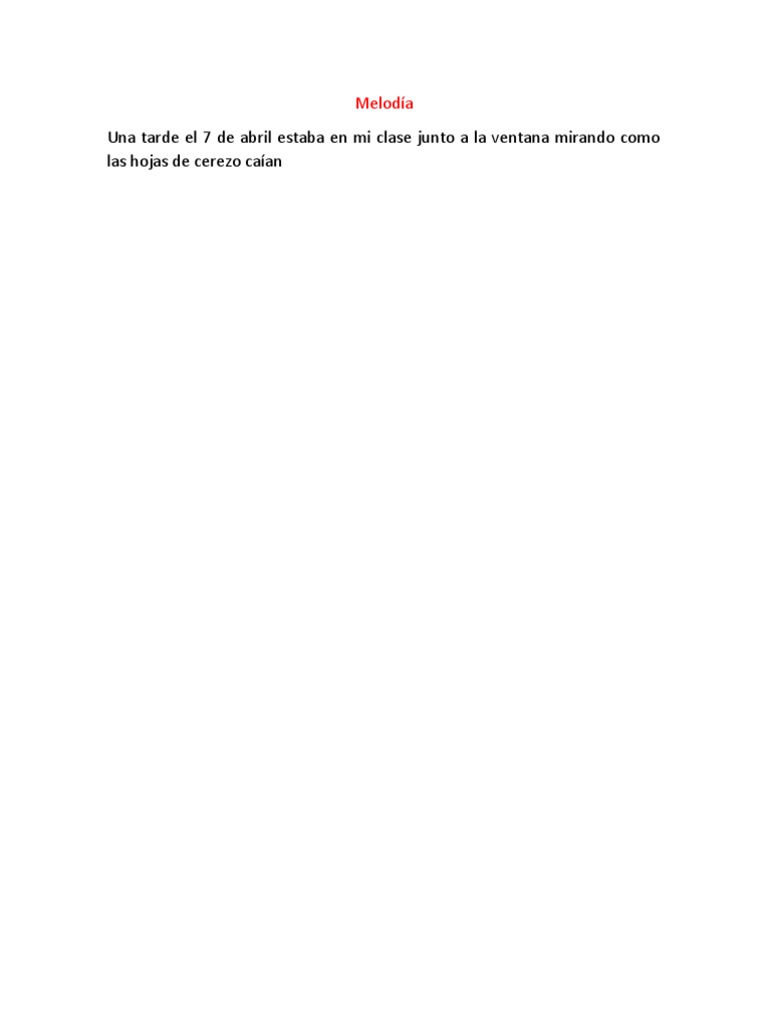 Melodía PDF