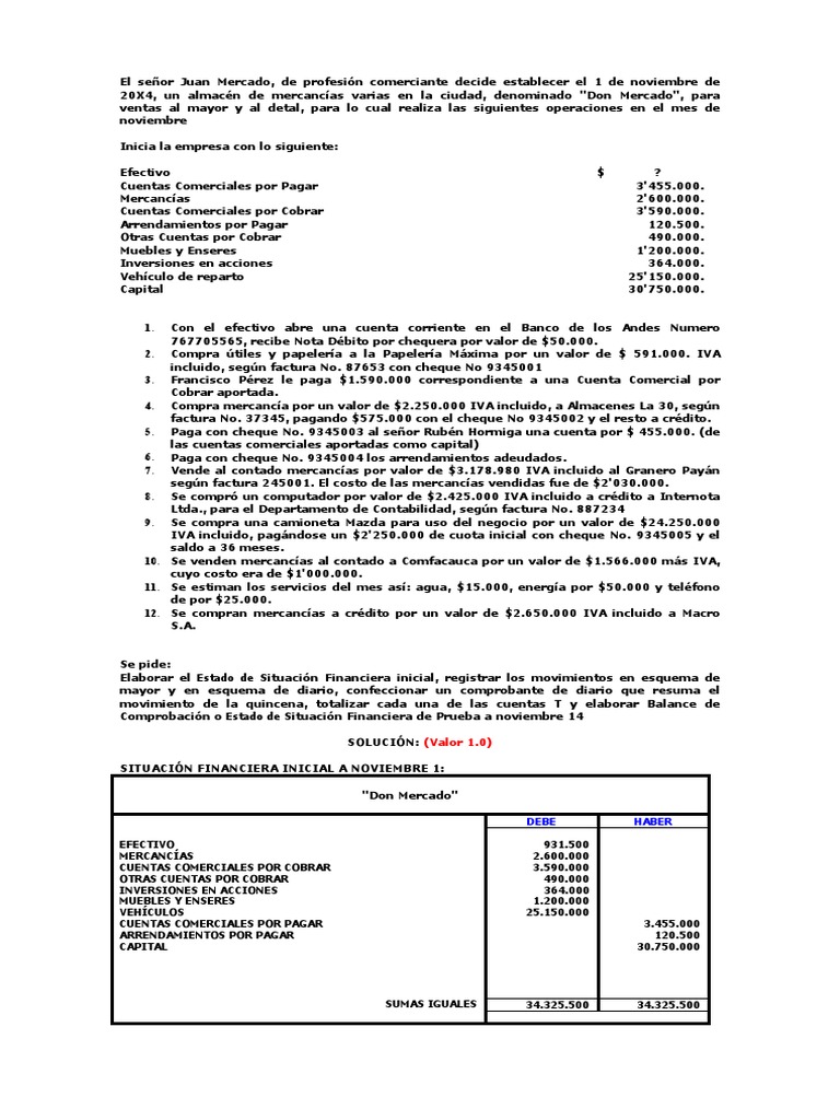 Ejemplo Hechos Economicos | PDF