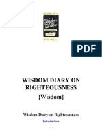 Wisdom Diary On Righteousness