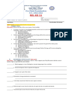 Rel-Ed 11 First Prelim For The 2nd Quarter