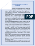 Importancia Código Trabajo Ecuador