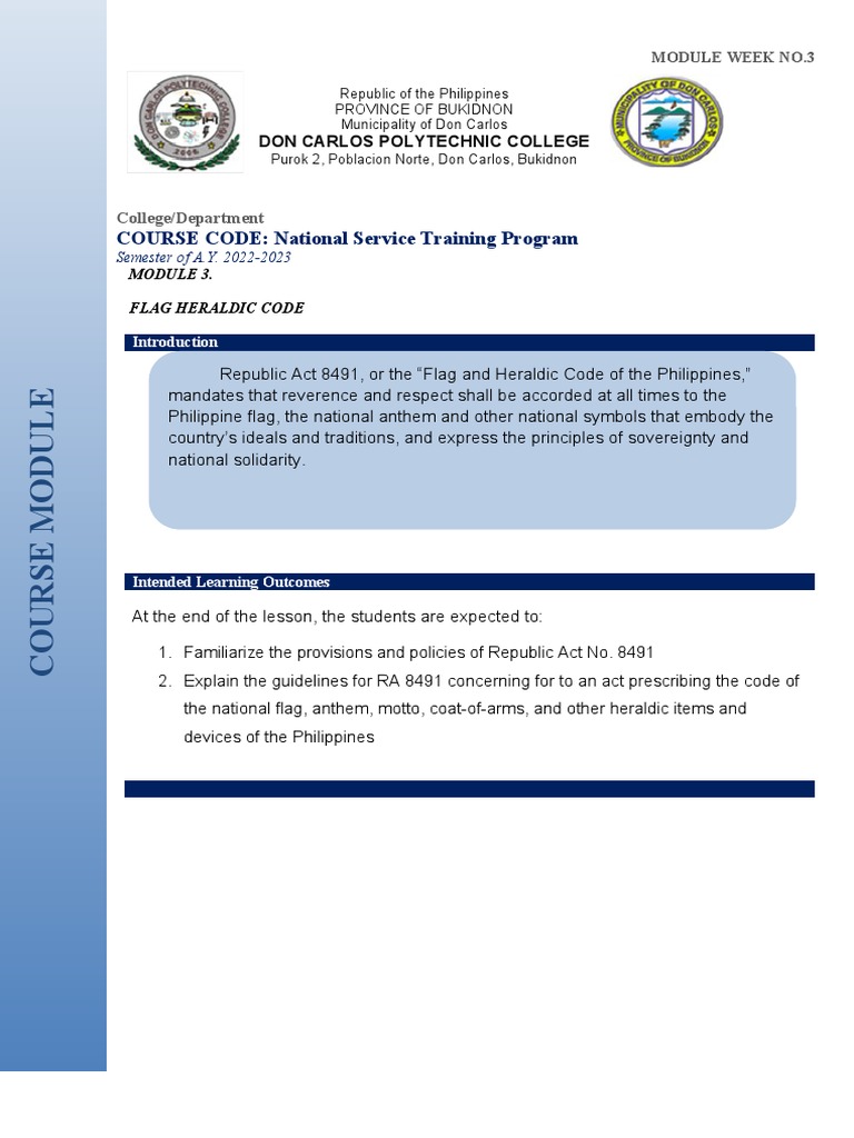Nstp module 3 pdf flag symbols