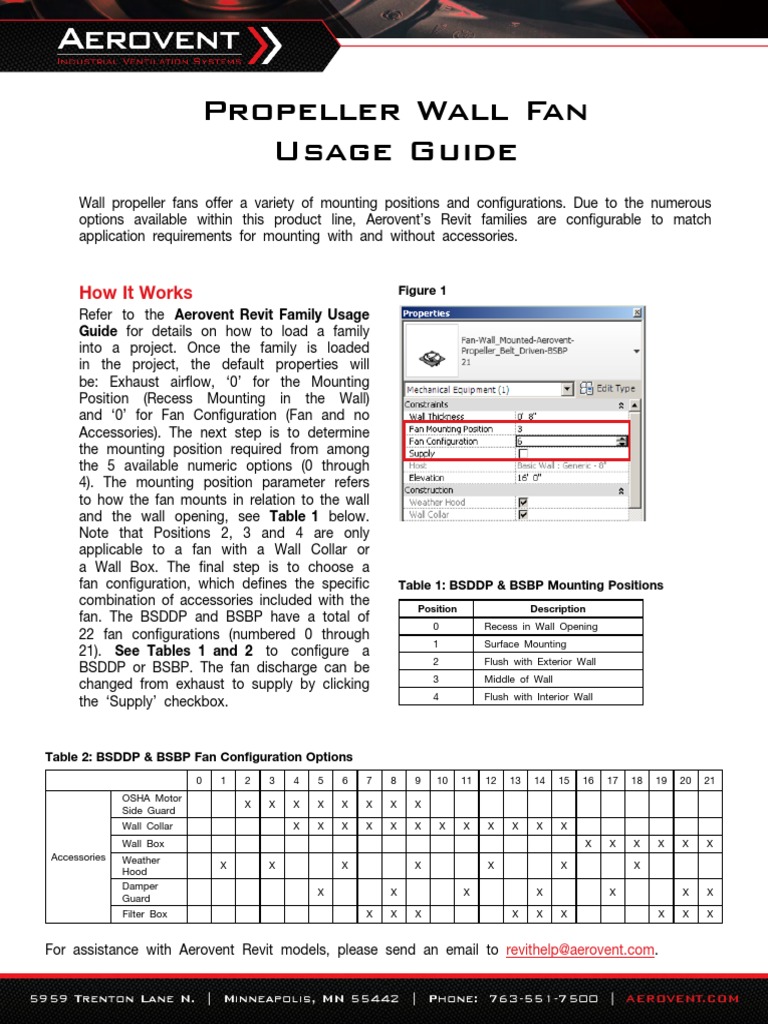 Configuring Wall Propeller Fans in Revit A Guide to Setting Mounting