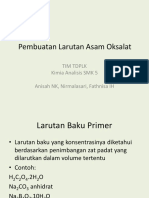 Pembuatan Larutan Asam Oksalat