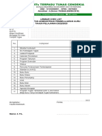 Lembar Cheklist Kelengkapan Administrasi Guru