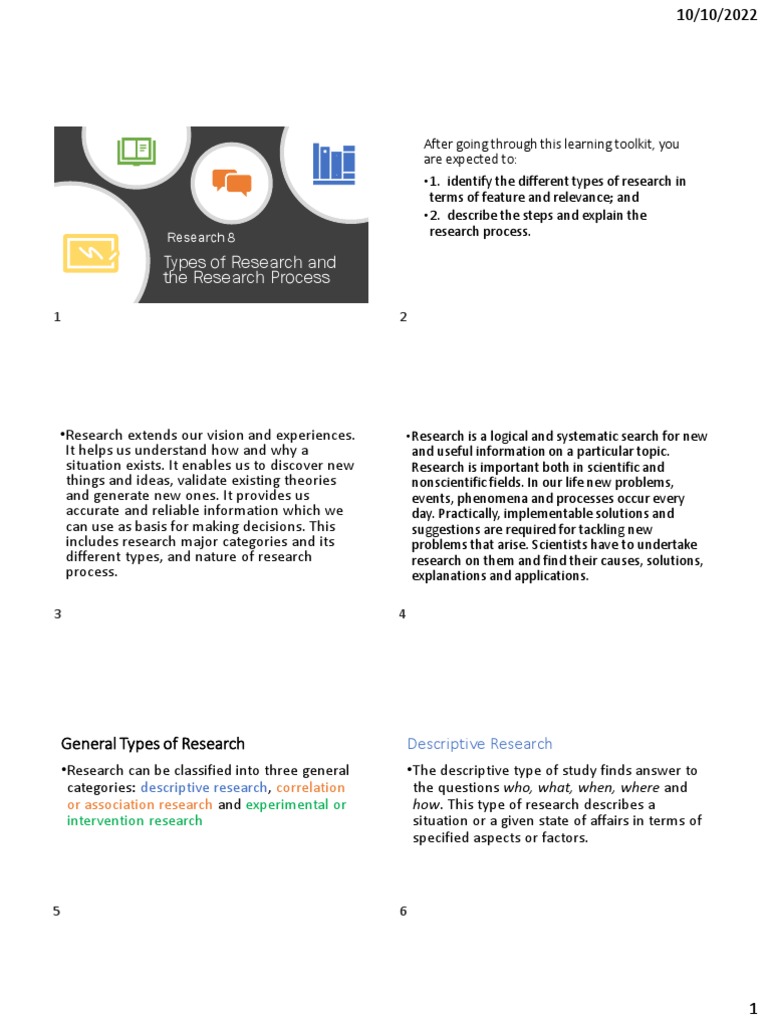 3 Types of Research Research 8 PDF Quantitative Research Theory
