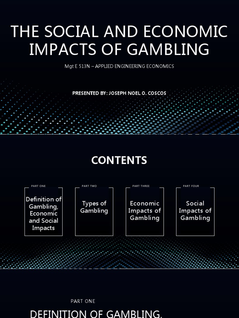 The Social and Economic Impacts of Gambling PDF Gambling Taxes