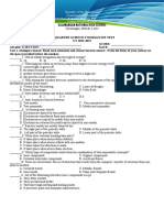 Science 9 2nd Summative Test