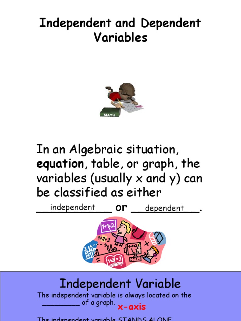 Independent and Dependent Variables | PDF | Finance \u0026 Money Management |  Teaching Methods \u0026 Materials, image size:768x1024