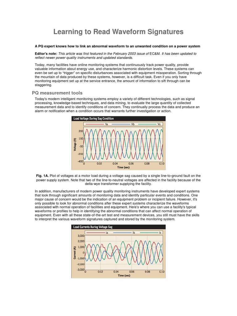 Learning To Read Waveform Signatures | PDF