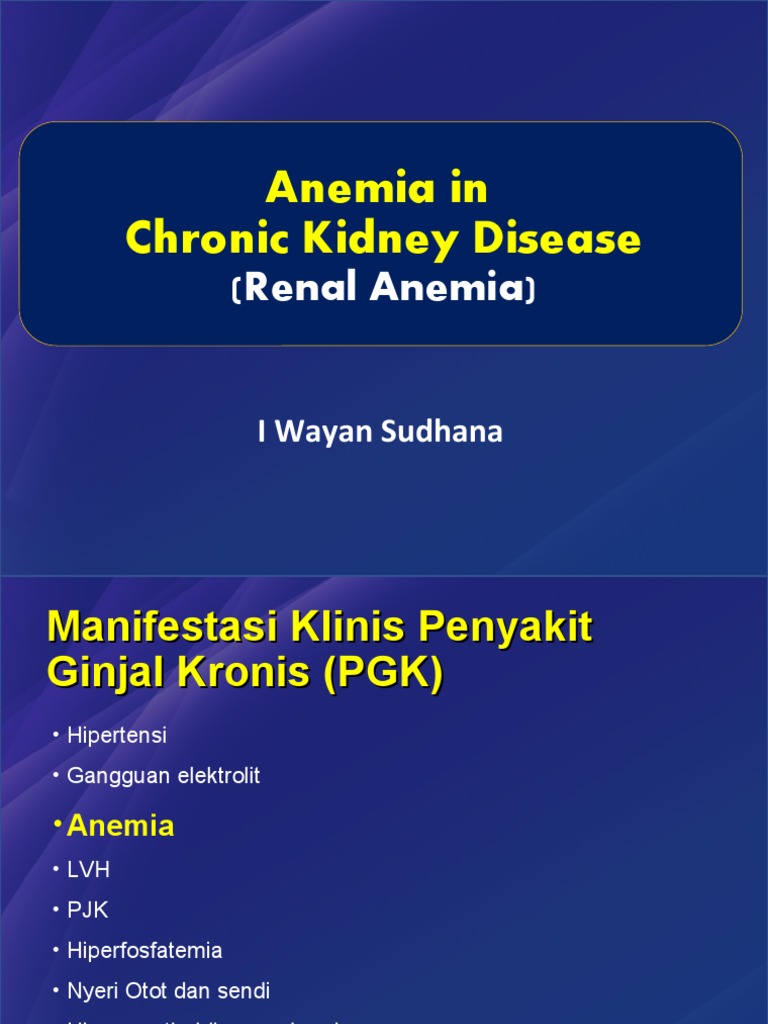 Anemia Renal - BDF 2018-2 | PDF | Chronic Kidney Disease | Anemia