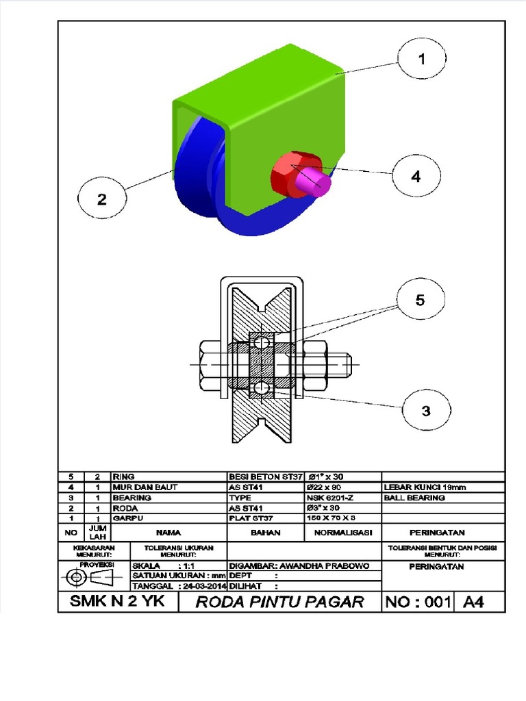 Roda Bearing Autocad | PDF