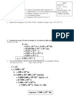 Energy - Wavelength - Frequency Calculations