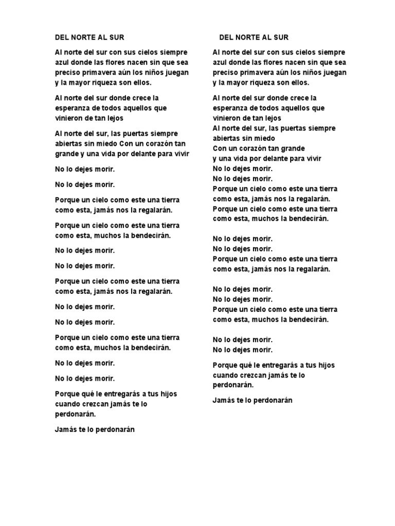 Al Norte del Sur: Esperanza y Vida | PDF | Poesía