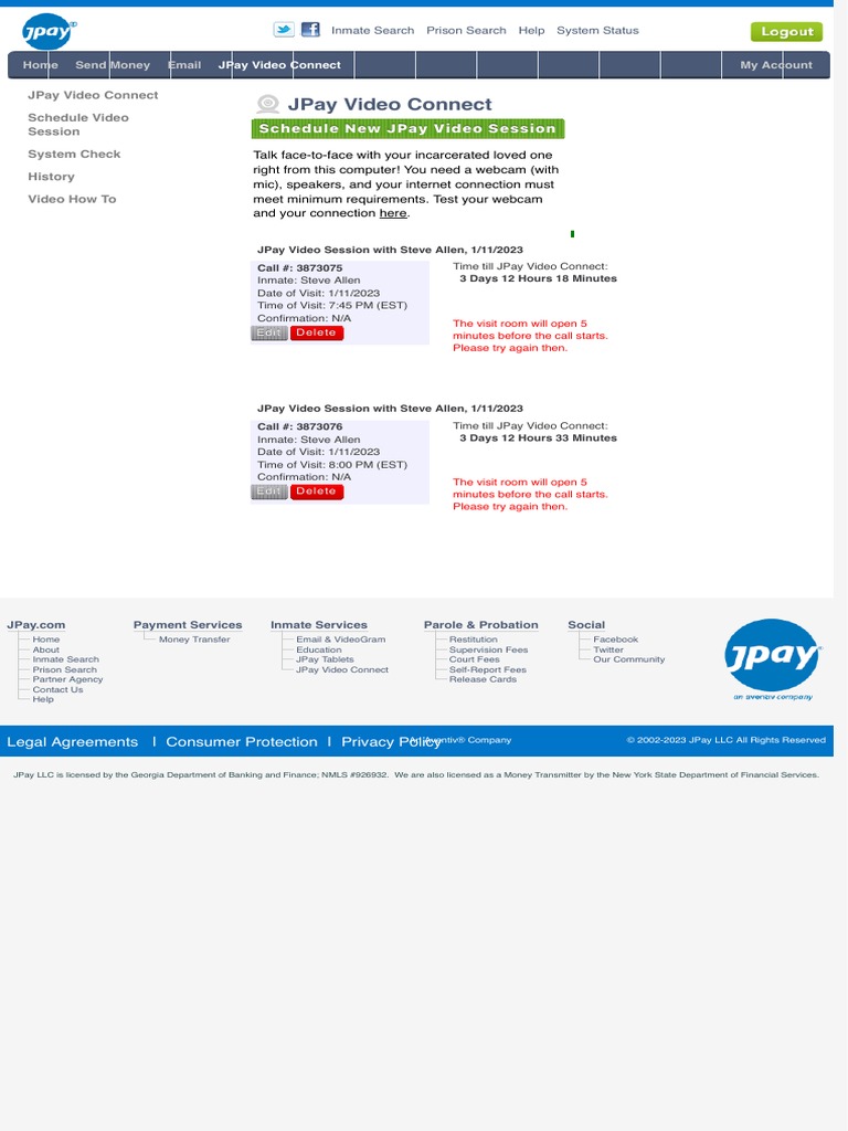 JPay JPay Video Connect | PDF | Punishments | Service Industries