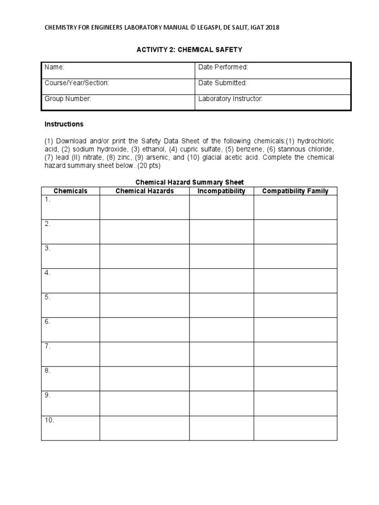 Enabling Assessment - Chemical Safety | PDF | Computers | Technology ...
