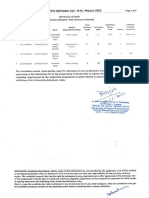 M.Sc. Physics - I ST List - Entrance - Merit - PWD - CW