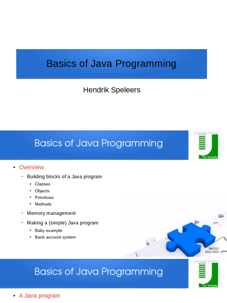 Slides Java 2 | PDF | Class (Computer Programming) | Programming