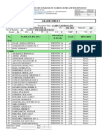 Agusan del Sur State College Grade Sheet