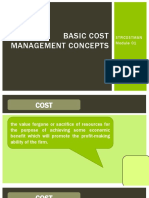 Basic Cost Management Concepts