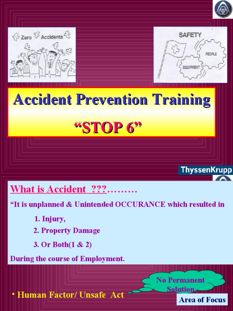Stop 6 Accident Prevention Training | PDF | Personal Protective ...