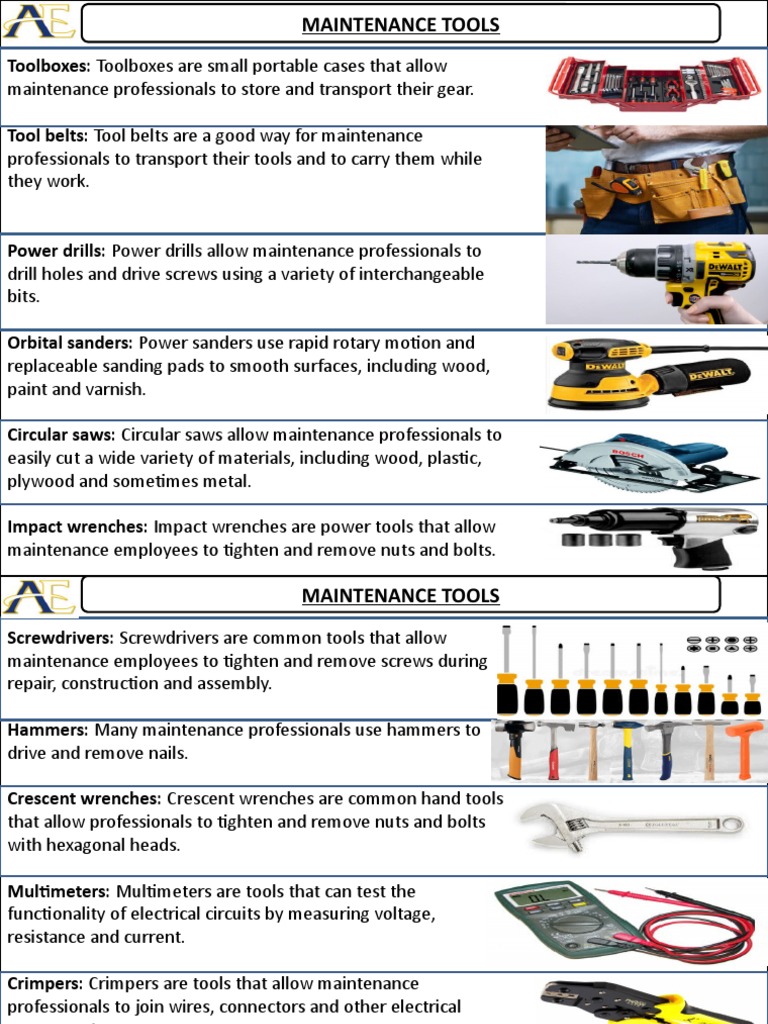 Essential Maintenance Tools Explained | PDF
