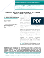 Temperature Dependence of The Parameters of The Crystalline Lattice of A Single Crystal Tlgase