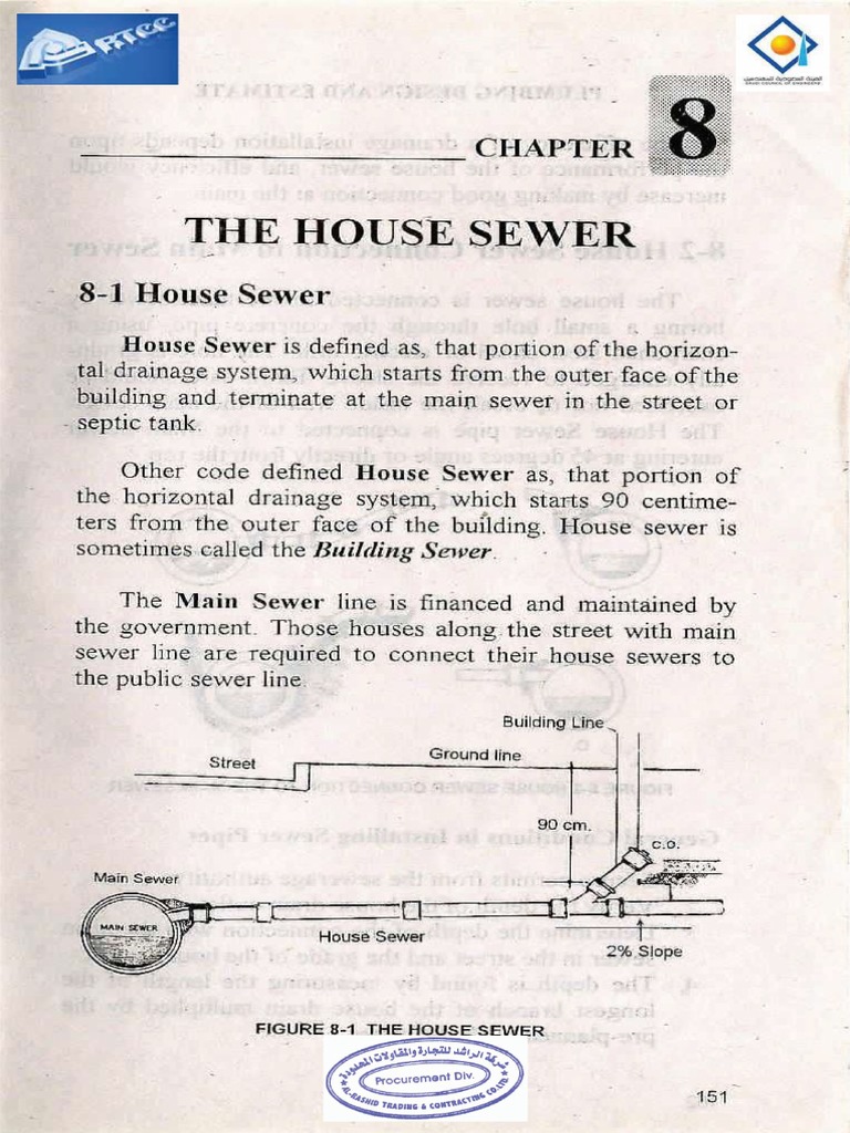 Chapter 8 House Sewer | PDF