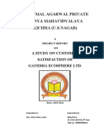 Customer satisfaction study of Ganesha Ecosphere Ltd