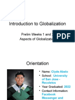 Week 1 and 2 Aspects of Globalization