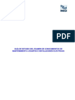 Guía de Estudio Del Examen de Conocimientos de Mantenimiento A Equipos E Instalaciones Eléctricas