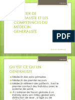 Le Metier de Generaliste Et Ses Competences - Cas Clinique