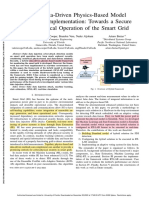 Hybrid Data-Driven Physics-Based Model Framework Implementation Towards A Secure Cyber-Physical Operation of The Smart Grid