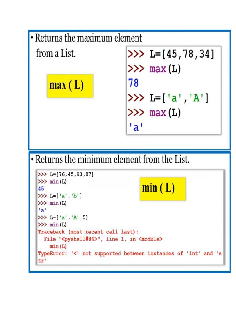 Inbuild Methods of List | PDF