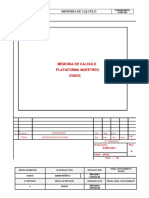 Memoria de cálculo para determinar centro de carga de plataforma de muestreo