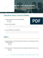 List Building Fun Checklist