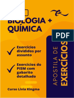 Apostila de Exercícios de Biologia e Química Com Gabarito Pism 1