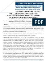 Study To Understand The Mental Wellbeing of Mother's of Children's With Special Needs During Covid-19 Pandemic