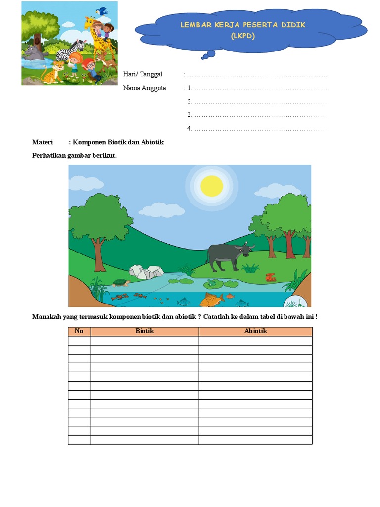 LKPD Biotik Abiotik | PDF