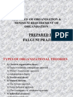Organizational Theories and Minimum Requirements