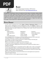 Sales Operations CV Format