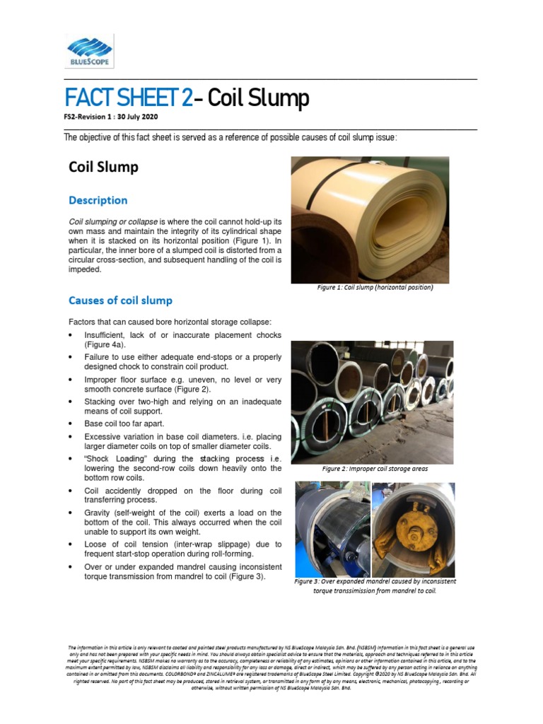 Fact Sheet Coil Slump | PDF | Reliability Engineering
