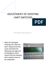 Adjustment of Limit Switches