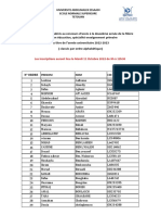 Liste Principale LE Primaire S3