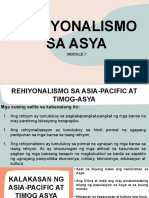 Chapter 7. Rehiyonalismo Sa Asya