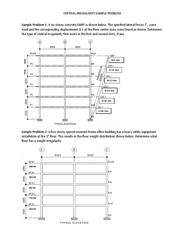 Earthquake Engineering Sample Problem Pdf Building Technology