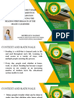 Effectivenes of Project Ipaer (Involvement of Parents in Achieving Excellence in Reading) in Enhancing The Reading Performance of The Grade 1 Learners