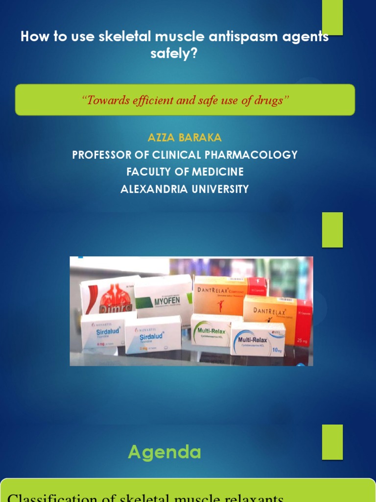 Safe Use of Antispasm Agents | PDF | Medicinal Chemistry | Pharmacy