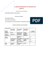 Educación y adoctrinamiento en tiempos de guerra